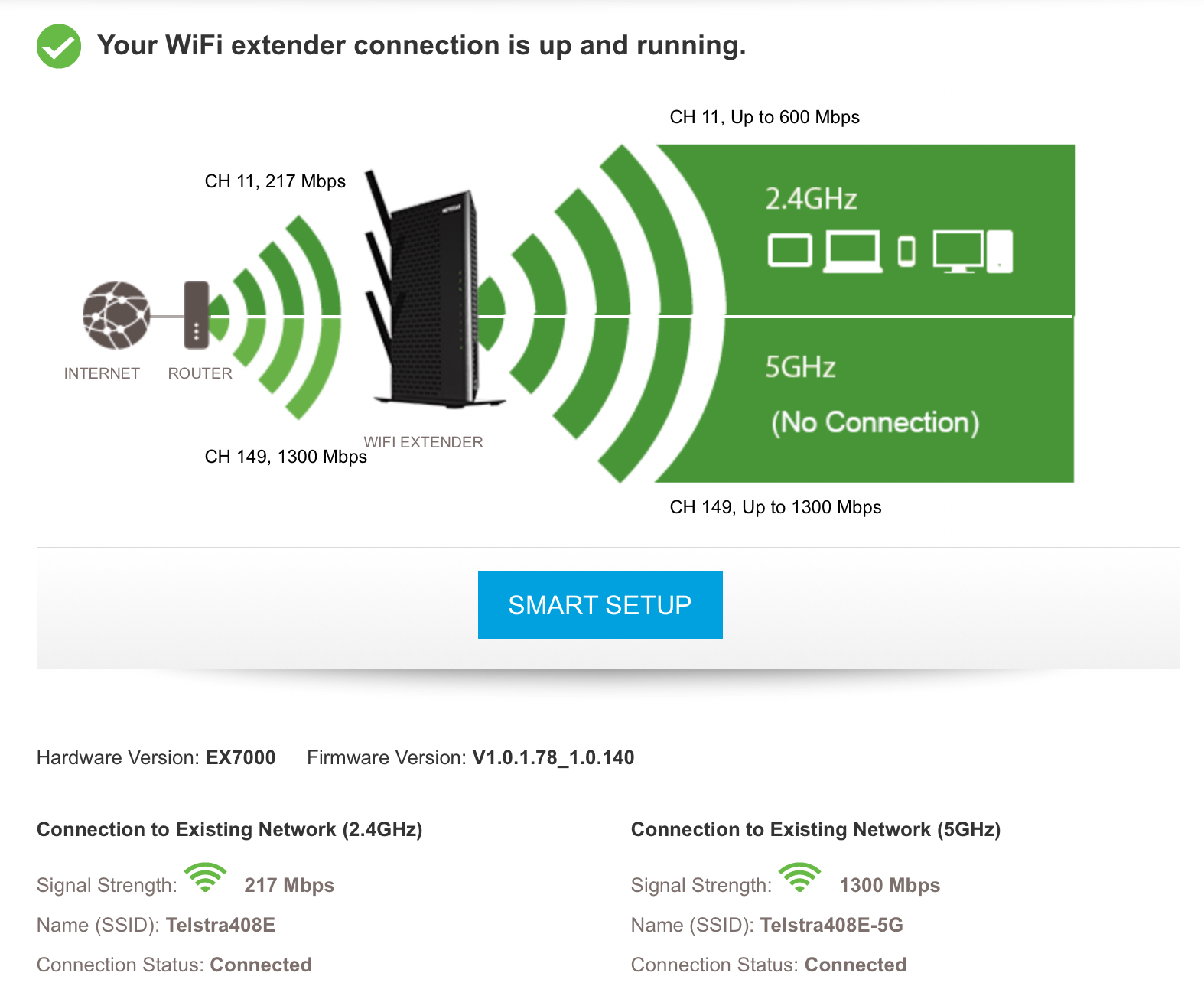 Nighthawk EX7000 Firmware Update